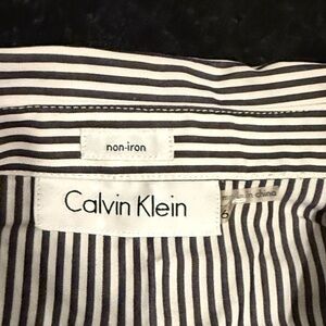 Calvin Klein Black and White Striped Shirt
